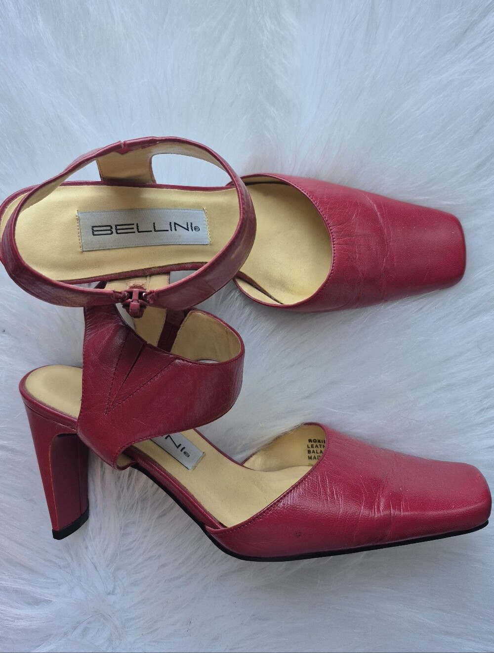 Womens Bellini red leather slingback heels Size 6M